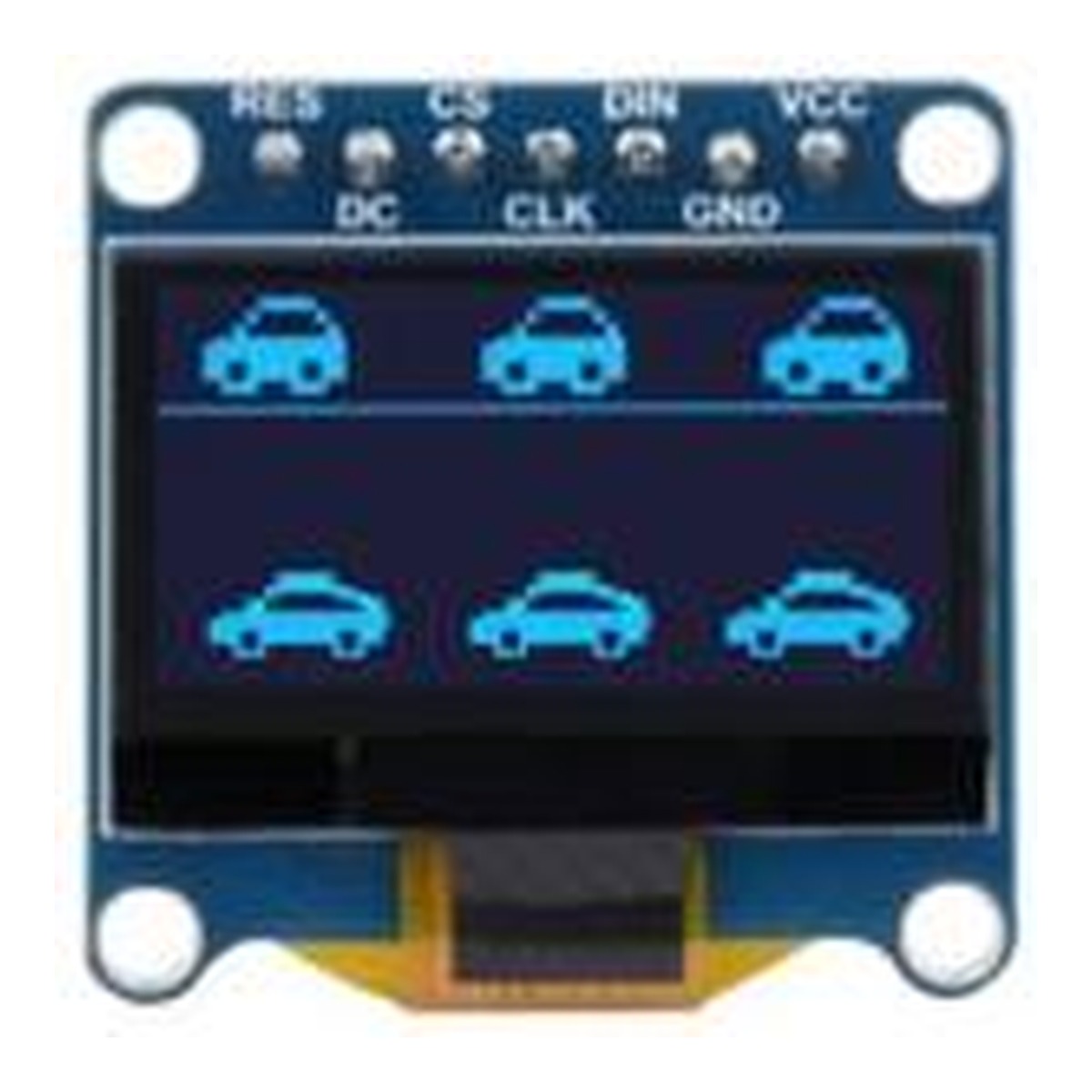 Écran d’affichage OLED bleu 7 broches 0,96