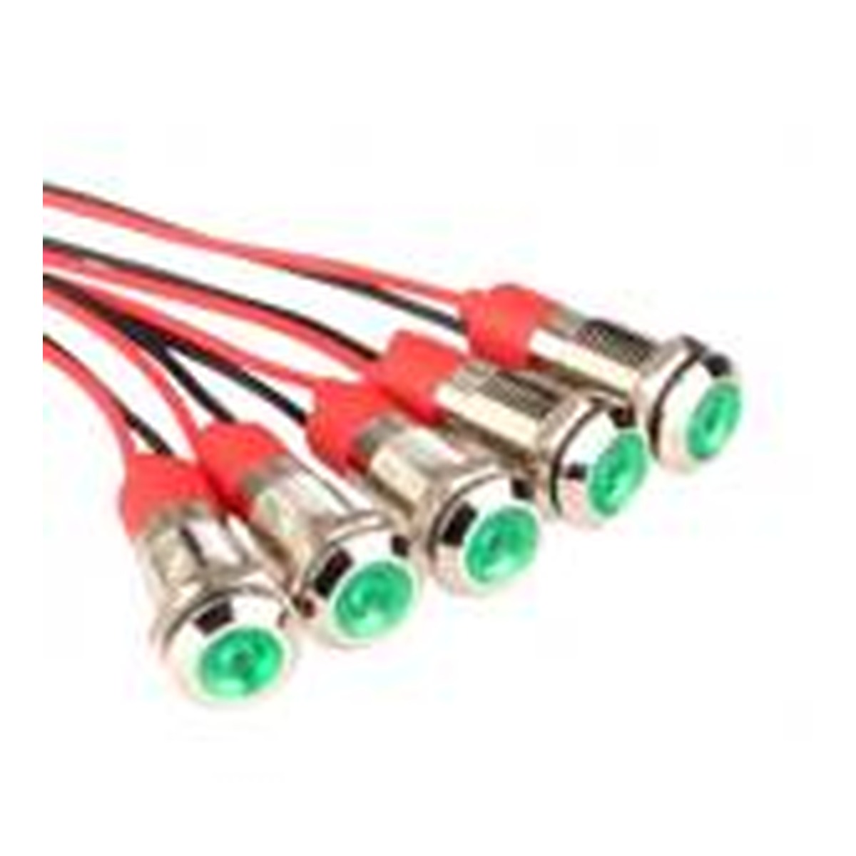 Indicateur LED métallique 8 mm, petit indicateur d'alimentation étanche 3 V-6 V, vert