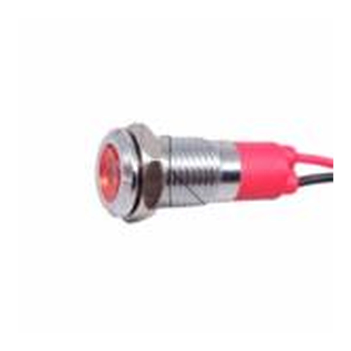 Indicateur lumineux LED en métal avec câble d'alimentation 110V - 220V / 8mm Rouge