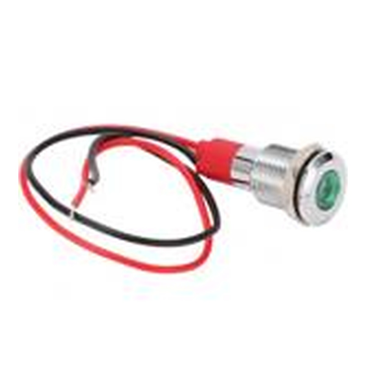Indicateur lumineux LED en métal avec câble d'alimentation 110V - 220V / 8mm Vert