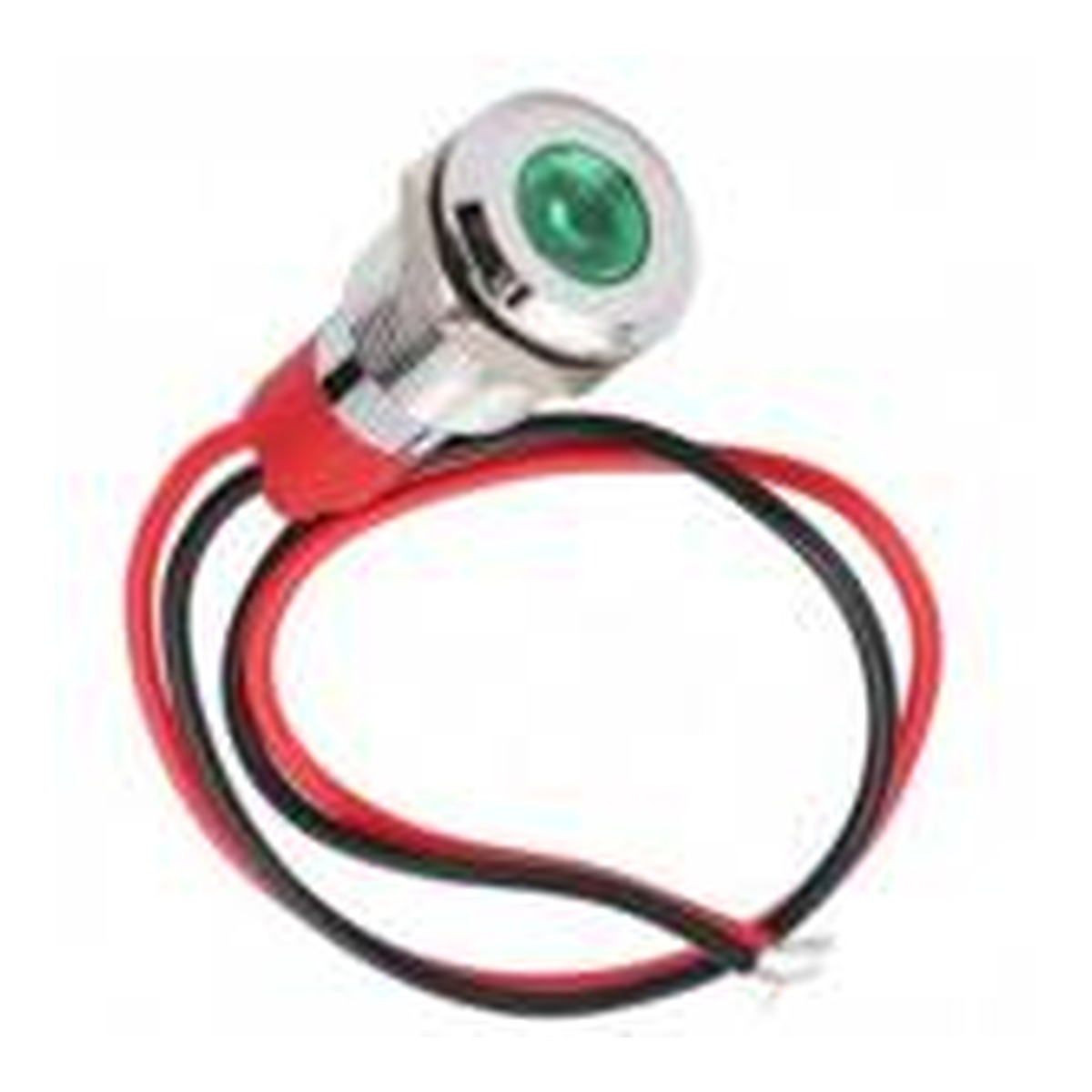 Indicateur lumineux LED en métal avec câble d'alimentation 9V - 24V / 8mm Vert