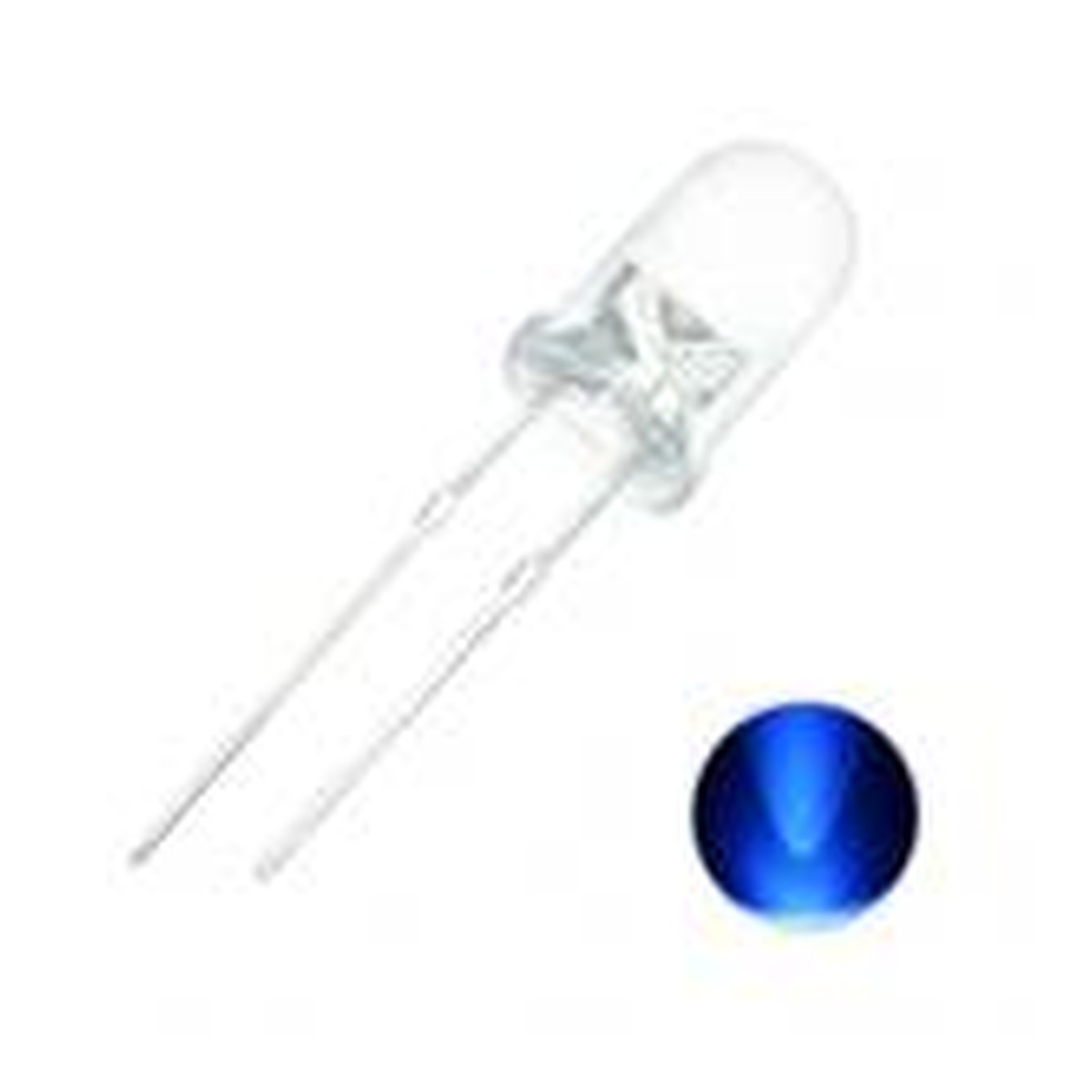 LED 5 mm transparente bleue