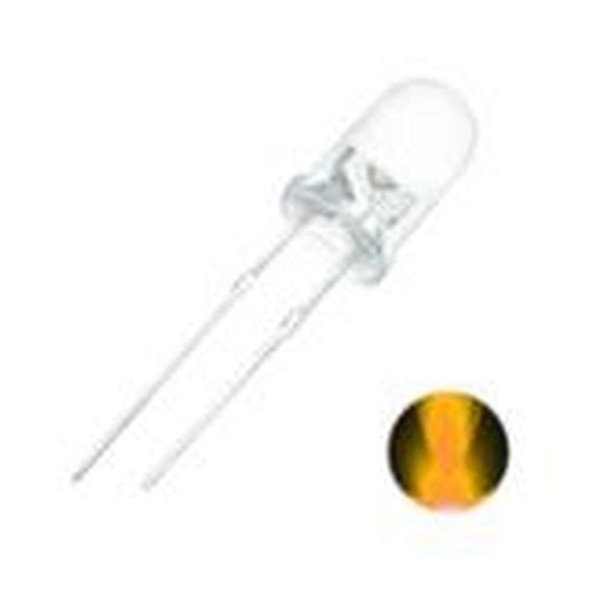 LED 5 mm transparente jaune