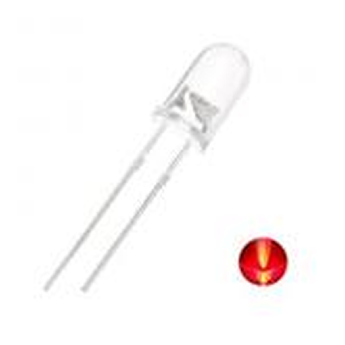 LED 5mm TRANSPARENT Rouge