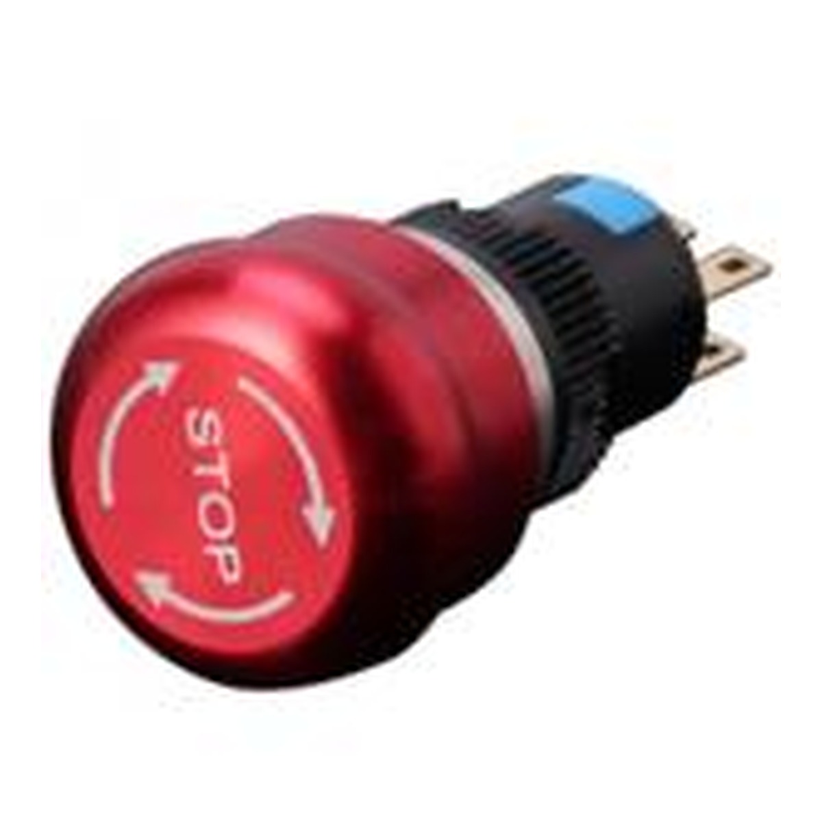 22 mm, arrêt d'urgence, 3 broches, acier inoxydable interrupteur bouton