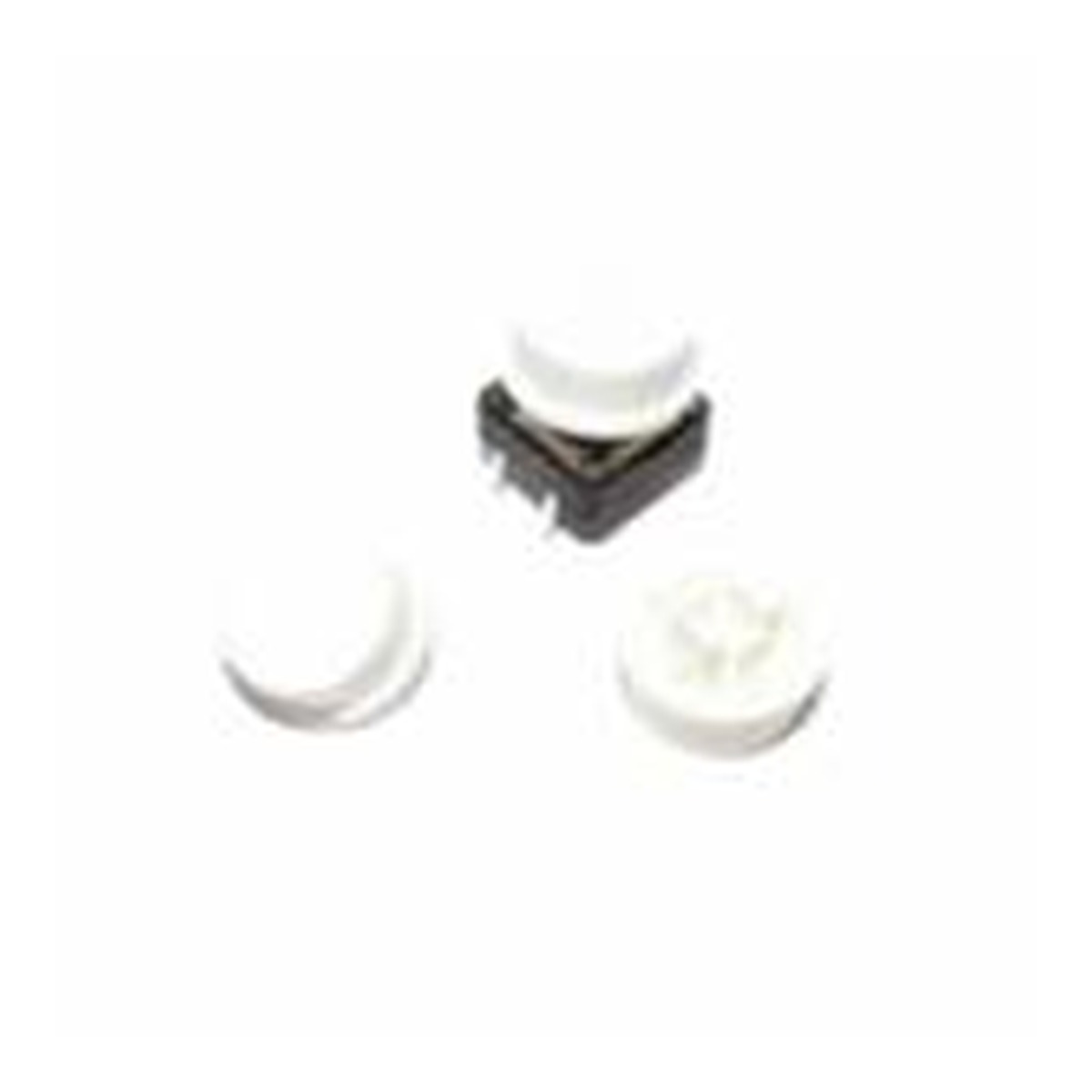 Bouchon bouton poussoir 12X12X7.3MM blanc