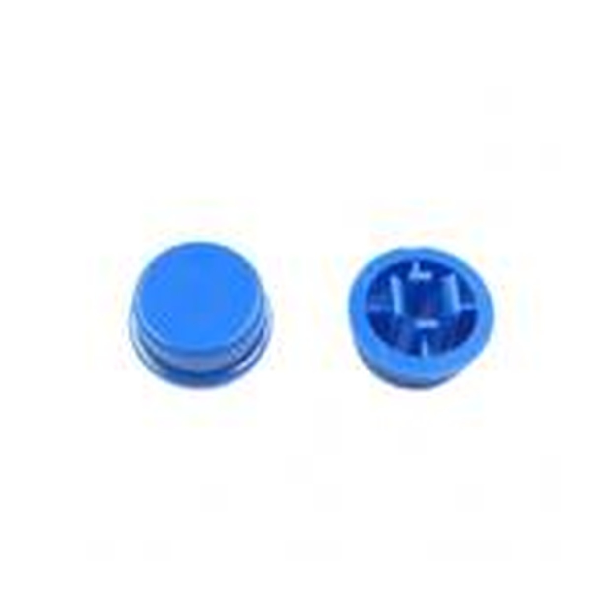 Bouchon bouton poussoir 12X12X7.3MM bleu