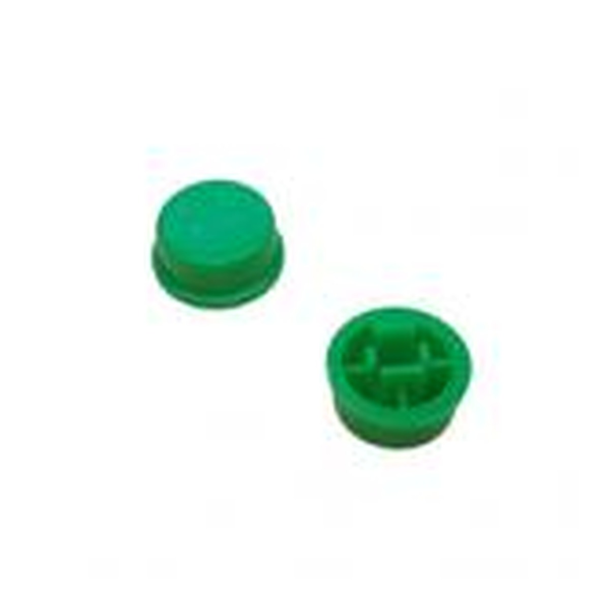 Bouchon bouton poussoir 12X12X7.3MM vert