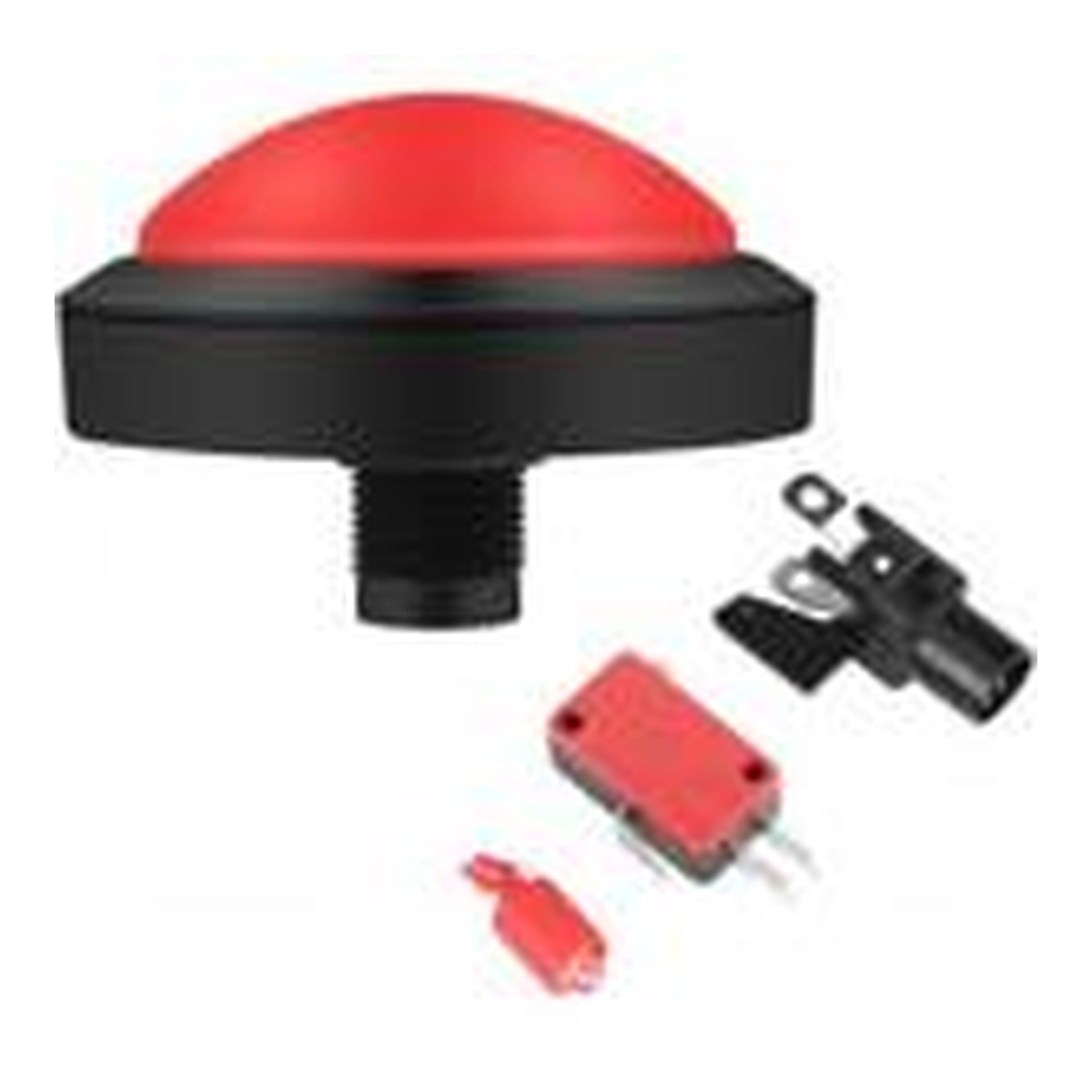 Bouton poussoir rouge lumineux LED 100mm