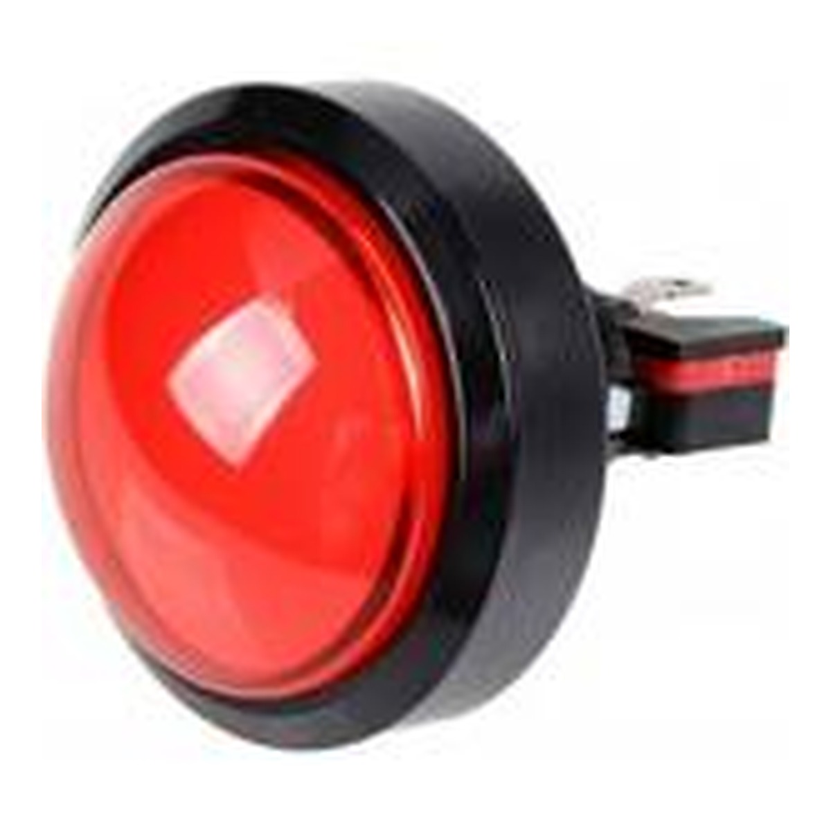 Bouton poussoir rouge lumineux LED 60mm