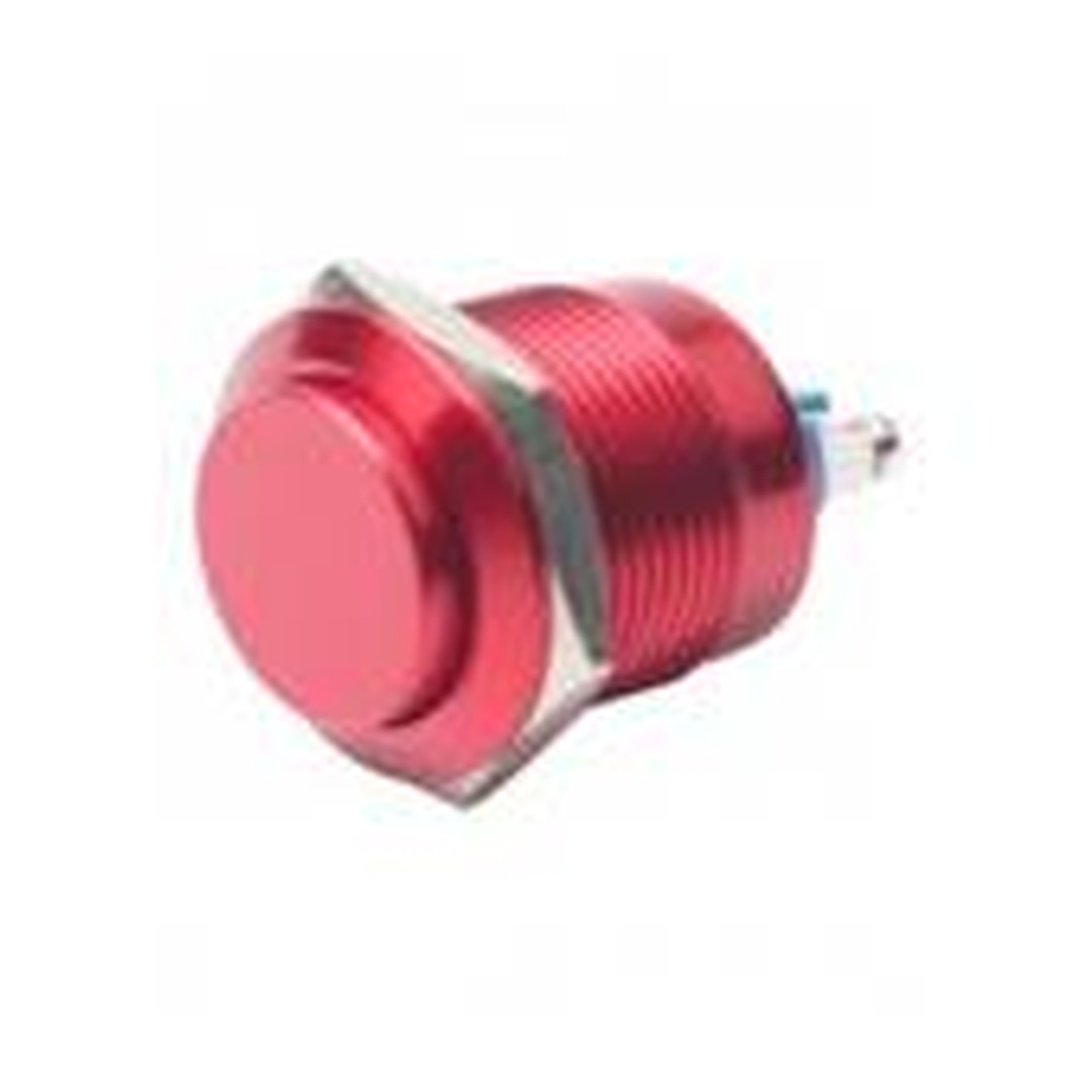 Bouton rouge cuivre 22MM - tête haute autobloquante - avec vis