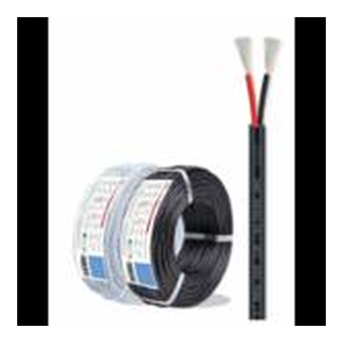 Câble électrique électronique noir UL2464 20awg 2C 3.78mm en mètre