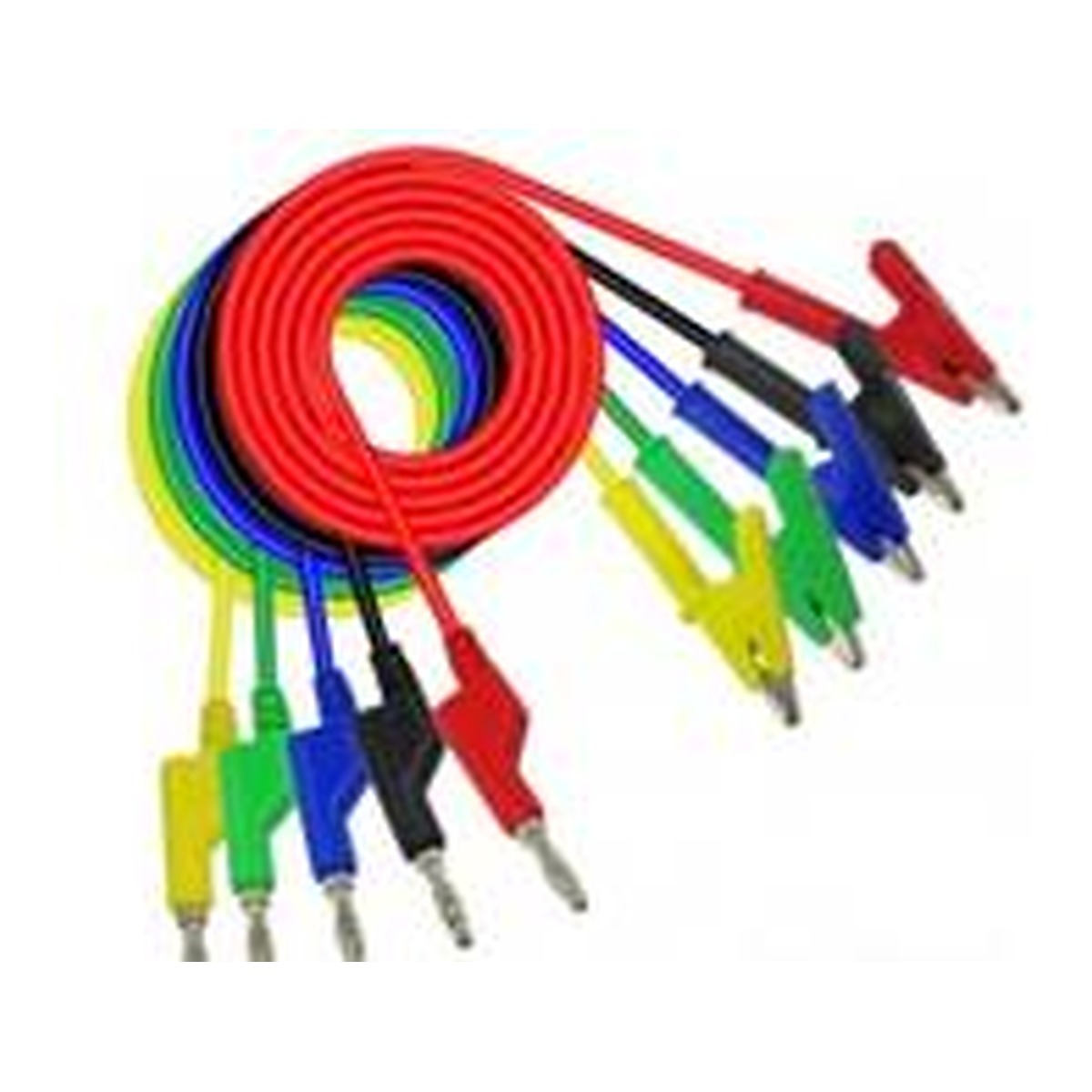 Fil de test à double extrémité 1 m, fiche banane 4 mm, pince crocodile 60dh par câble