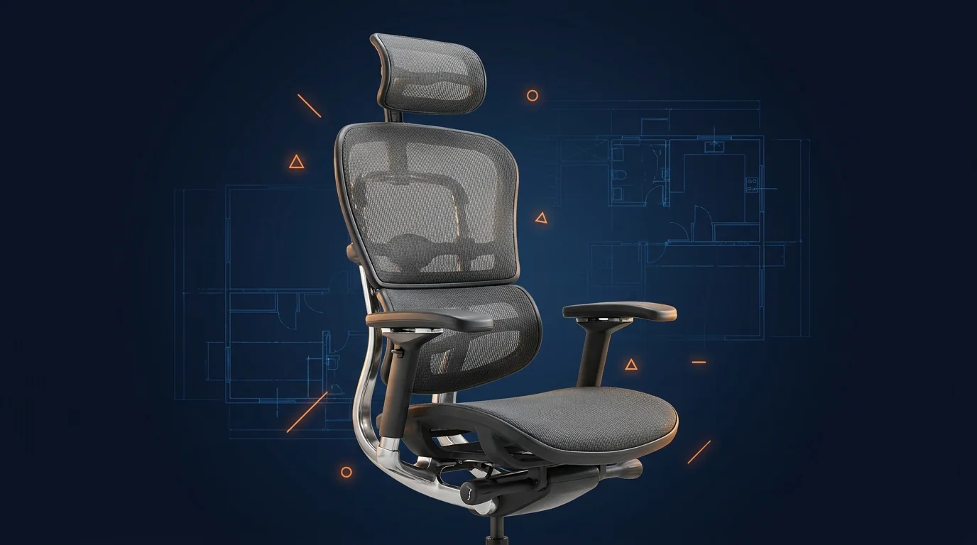Chaise professionnelle en maille et métal