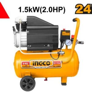 Compresseur d'air 24l, 1.5 kW 2 HP – INGCO - vue 1 - référence AC20248
