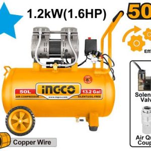 Compresseur silencieux 50L 1200W（1.6HP） – INGCO - vue 1 - référence ACS112501
