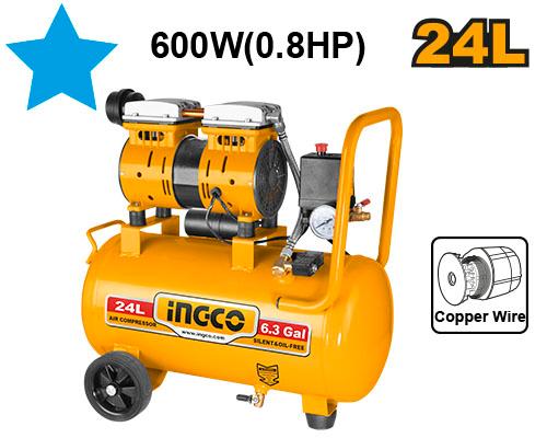 Compresseur silencieux 24L 600W（0.8HP） – INGCO