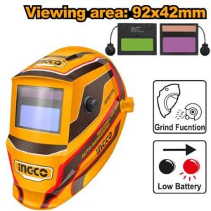 Casque de soudeur Viewing Area:92×42mm Arc Sensor – INGCO - vue 1 - référence AHM008