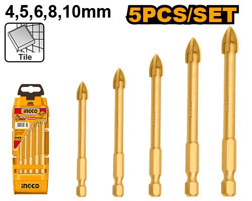 Jeu de 5 forets à verre – INGCO AKD7058