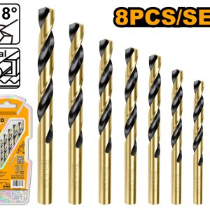 Jeu de 8 forets HSS – INGCO - vue 1 - référence AKDB0801