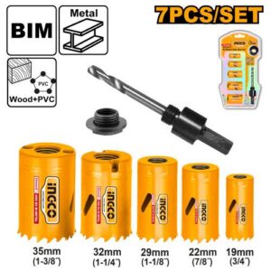 Jeu de scies-cloches bimétalliques 7PCS – INGCO - vue 1 - référence AKH0071