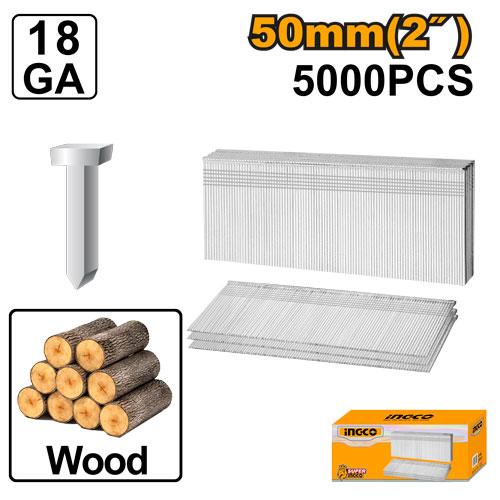 5000 clous galvanisés lisses 50mm calibre18 - 50x1,2 mm – INGCO