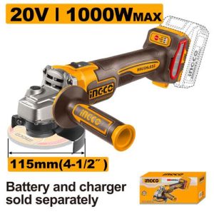 Meuleuse d'angle sans fil – INGCO – 20 V – CAGLI27153 - vue 1 - référence CAGLI27153