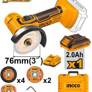 Malette Meuleuse 76mm 20V 1Batt 7discs – INGCO - vue 1 - référence CAGLI76012