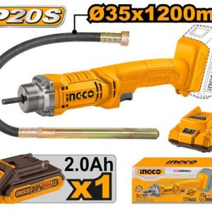 Vibreur à béton 20V + 1Batterie + 1aiguille – INGCO - vue 1 - référence CCVLI2023011