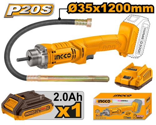 Vibreur à béton 20V + 1Batterie + 1aiguille – INGCO