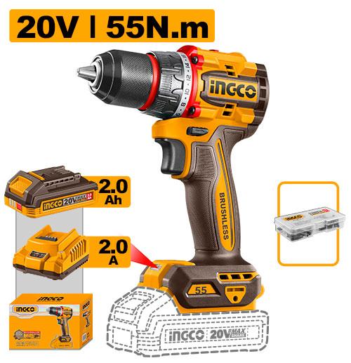 Visseuse 20V brushless 1 batterie – INGCO CDLI205582