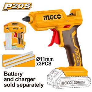 Pistolet à colle 20v sans batterie/sans chargeur +3pcs – INGCO - vue 1 - référence CGGLI2001