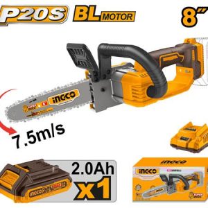 Tronçonneuse à chaîne 20V 1BATTERIE 8 200mm – INGCO - vue 1 - référence CGSLI20851