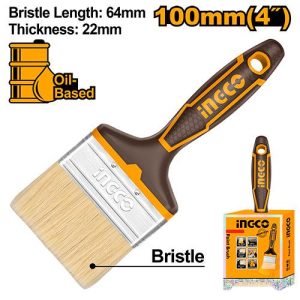 Pinceau pour peinture à l'huile 100mm Longueur des poils : 64 mm – INGCO - vue 1 - référence CHPTB8704