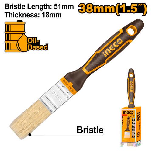 Pinceau pour peinture à l'huile 38mm Longueur des poils : 51 mm – INGCO