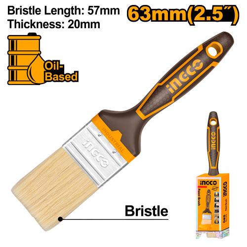 Pinceau pour peinture à l'huile 63mm Longueur des poils : 57 mm – INGCO