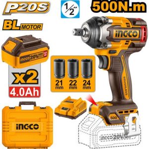 Boulonneuse à choc20V 500 Nm 2BATT sans charbons SI – INGCO - vue 1 - référence CIWLI2050