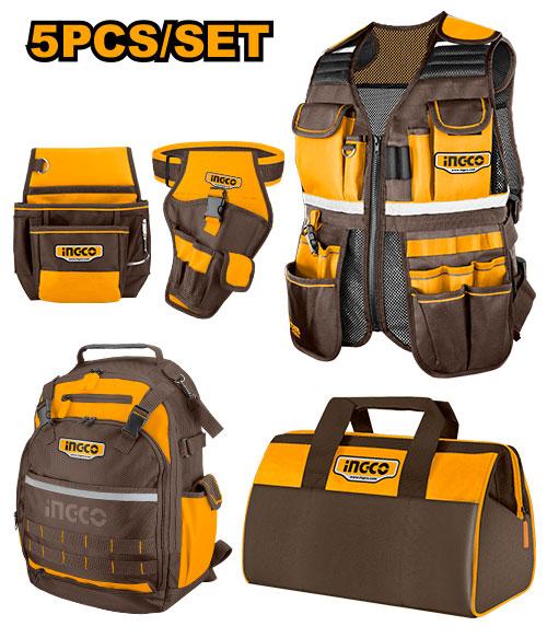 Pack sacs et porte outils 5pcs – INGCO