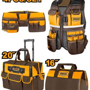Ensemble de 4 sacs à outils – INGCO - vue 1 - référence COS230910