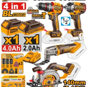 Kit combiné sans fil 4 pièces – INGCO – COSLI241169 - vue 1 - référence COSLI241169