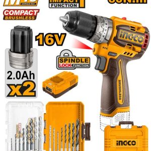 Perceuse à percussion sans fil compacte sans balais – INGCO – 16 V - vue 1 - référence COSLI241199