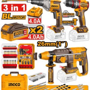 Kit combiné sans fil 3 pièces – INGCO – COSLI250591 - vue 1 - référence COSLI250591