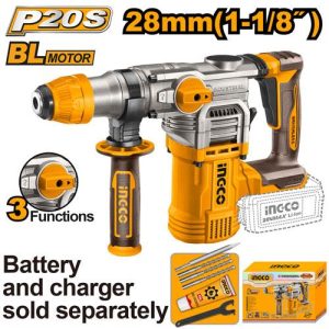 Marteau perforateur SDS Plus 20V 28mm+6access – INGCO - vue 1 - référence CRHLI20288