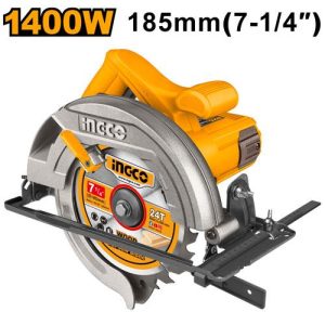 Scie circulaire 185mm 1400W + 1 lame SS – INGCO - vue 1 - référence CS18538