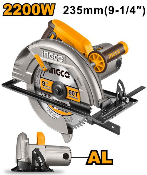 Scie circulaire 235mm 2200W + 1 lame – INGCO