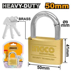 Cadenas en laiton robuste 50mm 270g – INGCO - vue 1 - référence DBPL0502