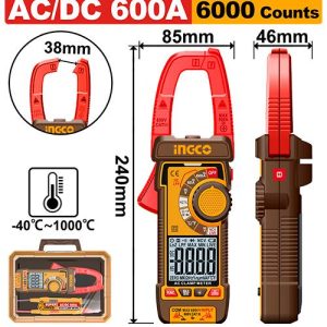 Pince ampèremétrique DC/AC – INGCO - vue 1 - référence DCM66002