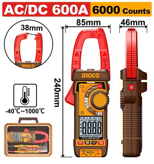 Pince ampèremétrique DC/AC – INGCO
