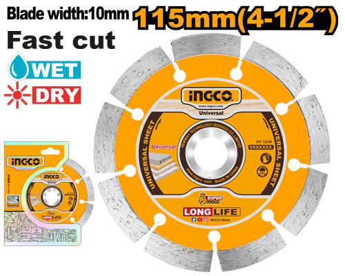 Disque diamant 115MM a eau et a sec – INGCO