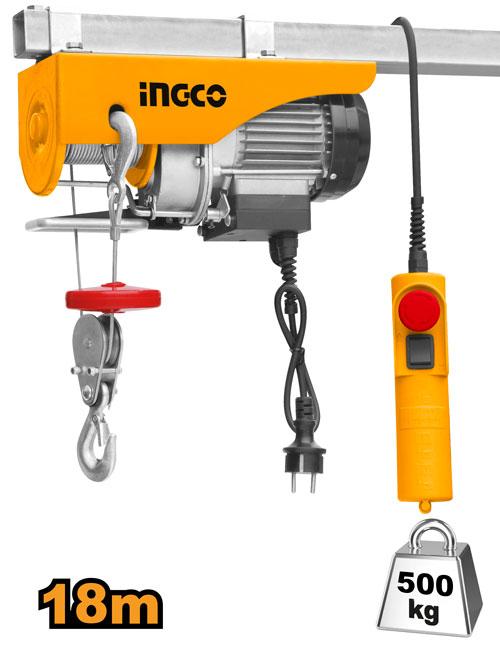 Palan électrique 900W 250- 500KG – INGCO EH5001
